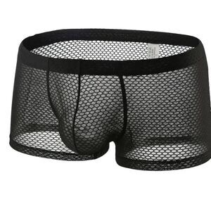 Mesh Black Mens Short Lingerie Brief XLarge -J